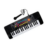Oyuncak 37 Tuşlu Mikrofonlu Org - Müzik Aletleri Oyuncak Piyano (Siyah)