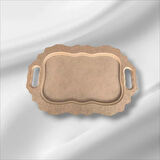 Ahşap boyanabilir dikdörtgen tepsi-sunumluk