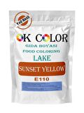 Lake Sunset Yellow E110  Turuncu Yağ Bazlı Toz Gıda Boyası 500 Gr