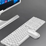 TMK-02 2.4ghz Kablosuz Q Klavye Ve Mouse Seti Beyaz