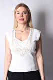 SUDE KADIN SWAROVSKİ TAŞLI EL İŞİ İTHAL TRİKO 7111
