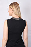 SUDE KADIN SWAROVSKİ TAŞLI EL İŞİ İTHAL TRİKO 7109