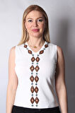 SUDE KADIN SWAROVSKİ TAŞLI EL İŞİ İTHAL TRİKO 7105