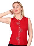 SUDE KADIN SWAROVSKİ TAŞLI EL İŞİ İTHAL TRİKO 7101