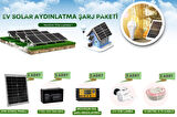 Hobi Bahçeleri için Güneş Enerjili Lamba ve Şarj Seti 