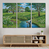 Akarsuda Oynayan Çocuk Tablosu-6533