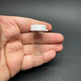 8Ml Cam Deney Tüpü  (4 Cm) , Plastik Kapaklı Cam Deney Tüpü x 10 Adet