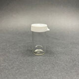 8Ml Cam Deney Tüpü  (4 Cm) , Plastik Kapaklı Cam Deney Tüpü x 10 Adet