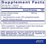 Pure Encapsulations Ginkgo 50 160 mg 120 Kapsül 