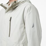 Nautica Erkek Gri Regular Fit Kapüşonlu Su Geçirmez Yağmurluk