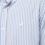 Nautica Erkek Mavi Regular Fit Çizgili Gömlek