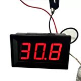 Endüstriyel Kırmızı LED Ekranlı 12V -50C/110 C Dijital Termometre (K-Type Kablo)