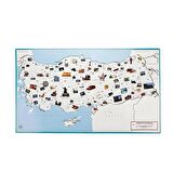 Eğitici Çocuk Türkiye Siyasi Haritası Puzzle - Türkiye Coğrafi Harita Yapboz