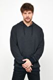 Erkek Sweatshirt Kapüşonlu Cepli Regular Fit