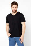 Erkek Çok Renkli T- Shirt Regular Fit Rahat Kesim V Yaka 3'lü Basic Tişört Paketi
