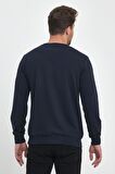 Erkek Siyah-Antrasit Bisiklet Yaka Nakış Detaylı Regular Fit 2'Li Sweatshirt MMTLCE70-2