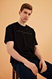 Leo Erkek Oversize Tshirt %100 Pamuk Bisiklet Yaka Baskı Detaylı Basic Tişört MTLCE76