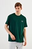 Leo Erkek Oversize Tshirt %100 Pamuk Bisiklet Yaka Baskı Detaylı Basic Tişört MTLCE77