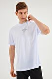 Leo Erkek Oversize Tshirt %100 Pamuk Bisiklet Yaka Baskı Detaylı Basic Tişört MTLCE79