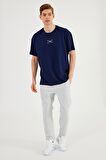 Leo Erkek Oversize Tshirt %100 Pamuk Bisiklet Yaka Baskı Detaylı Basic Tişört MTLCE85