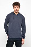 Lacivert Regular Fit Kapüşonlu Içi Yumuşak Tüylü Sweatshirt MTLCEO54