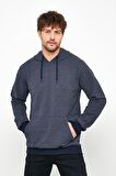 Lacivert Regular Fit Kapüşonlu Içi Yumuşak Tüylü Sweatshirt MTLCEO54