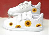 çiçek baskılı spor ayakkabı sneaker özel tasarım kız erkek spor