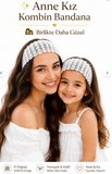 Anne Kız Kombin Bandana El Örgüsü Saç Bandı Bohem Stil Ayarlanabilir 2li Set
