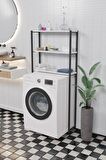 Çamaşır Makinesi Üstü Düzenleyici Raf Banyo Dolabı Rafı Makina Üstü Dolap Raf Beyaz