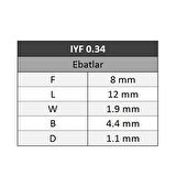 GWEST Yüksük Kablo Ucu 0.34 80 Adet