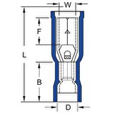 GBD-5050 Dişi Terminal İzoleli Kablo Ucu 100 Adet