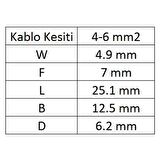 GBD-5050 Dişi Terminal İzoleli Kablo Ucu 100 Adet