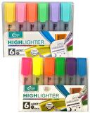 Cengo 6lı Fosforlu Kalem Neon Renkler - Pastel Renkler 2 Set