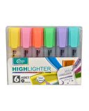 Cengo 6lı Fosforlu Kalem Neon Renkler - Pastel Renkler 2 Set