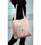 Yumuşak Bez Kumaş Kol Ve Omuz Çantası ağzı fermuarlı kadın çanta pembe