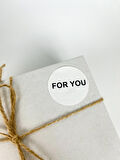 For  You Yazılı Yuvarlak Yapışkanlı Sticker Etiket 50 mm 100 Adet