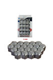 Viteksa Bijon Kapağı Düz 19mm Krom 20li Set