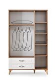 Irmak 3 Kapılı 2 Çekmeceli Gardrop Elbise Dolabı 120x48x195cm