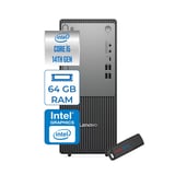 Lenovo Thinkcentre Neo 50T Gen5 Intel Core I5 14400 64GB Ddr5 4tb SSD Freedos Intel UHD 730 Masaüstü Bilgisayar 12UAS1CF00F25 + Zetta Flash Bellek