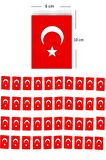 Türk Bayrağı ipli Küçük Boy (10 X 6 cm) - 1 Adet