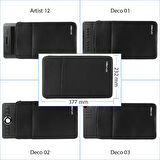 XP-Pen 12 İnçe Kadar Grafik Tabletler İçin Koruyucu Kılıf Çanta Siyah (Deco Serisi ve Artist 12)