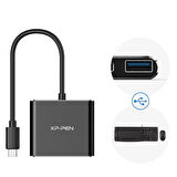 XP-Pen 3'ü Bir Arada Çok Fonksiyonlu USB-C Hub (Type C'den USB+HDMI+PD'ye)