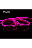 Ct-4555 Pembe Neon Led Hortum Led Esnek Led 5m 12 Volt