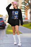 Sonic Lets Go Baskılı Unisex Oversize Çizgi Film Sweatshirt