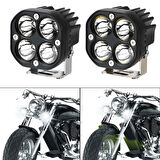 Offroad Motosiklet Uyumlu Sis lambası Metal Kasa 2 Adet