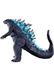 Godzilla Dinozor Aksiyon Figürü Yumuşak Dokunuşlu Vinil Plastik Çocuk (SESLİ MAVİ) 14,9cmx20,1cm
