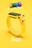 Akıllı Çocuk Kol Saati Güvenli Led Su Geçirmez Silikon Dokunmatik Süper Kahraman Figürlü Pikachu
