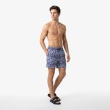 Nautica Erkek Lacivert Regular Fit Desenli Deniz Şortu