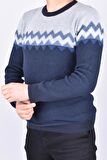ET 3476 (T) BİSİKLET YAKA TWİSTER KAZAK/LACİVERT-İNDİGO/S