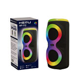 HEPU HP 112 Bluetooth Hoparlör 2*4 inc 10 w Rms Rgb Usb Kablolu Mikrofonlu 3600 mAh